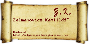 Zelmanovics Kamilló névjegykártya